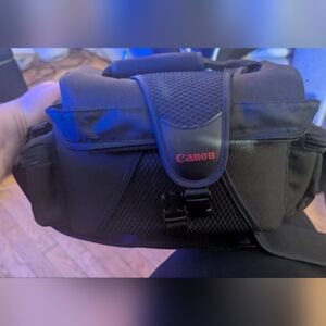 Canon Black and Red Camera Bag